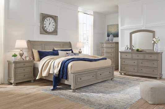 Lettner  Sleigh Bed With 2 Storage Drawers With Mirrored Dresser, Chest And Nightstand Signature Design by Ashley®