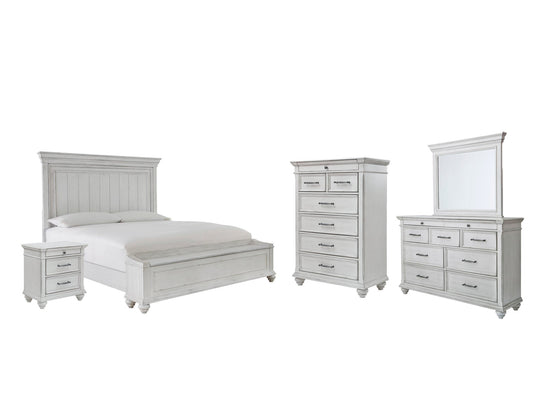Kanwyn  Panel Bed With Storage With Mirrored Dresser, Chest And Nightstand Benchcraft®