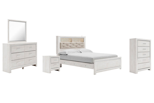 Altyra  Panel Bookcase Bed With Mirrored Dresser, Chest And Nightstand Signature Design by Ashley®