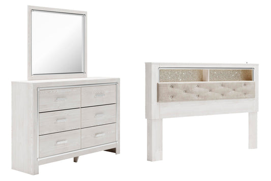 Altyra  Bookcase Headboard Bed With Mirrored Dresser Signature Design by Ashley®