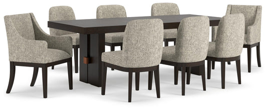 Burkhaus Dining Table and 8 Chairs Signature Design by Ashley®