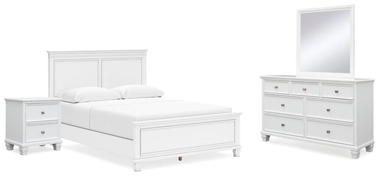 Fortman  Panel Bed With Mirrored Dresser And Nightstand Signature Design by Ashley®