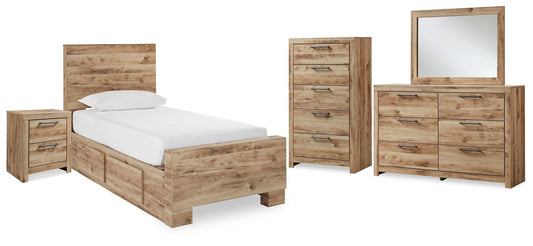 Hyanna  Panel Bed With 1 Side Storage, Dresser, Mirror, Chest And Nightstand Signature Design by Ashley®