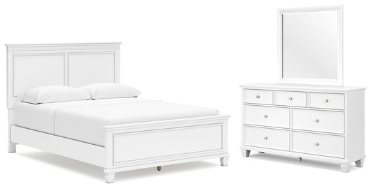 Fortman  Panel Bed With Mirrored Dresser Signature Design by Ashley®