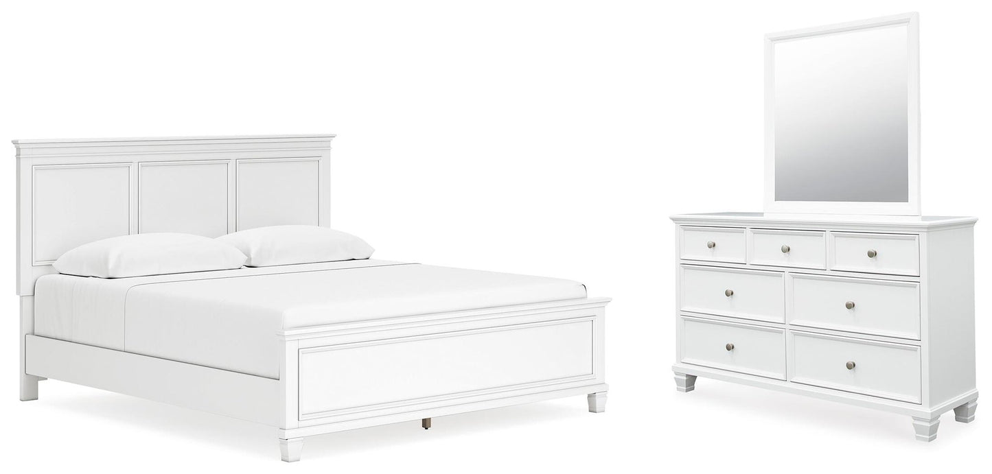 Fortman  Panel Bed With Mirrored Dresser Signature Design by Ashley®