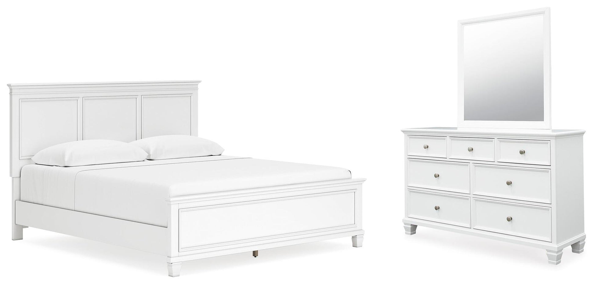 Fortman  Panel Bed With Mirrored Dresser Signature Design by Ashley®