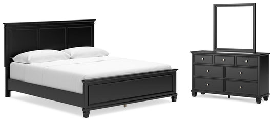 Lanolee California  Panel Bed With Mirrored Dresser Signature Design by Ashley®
