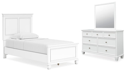 Fortman  Panel Bed With Mirrored Dresser Signature Design by Ashley®