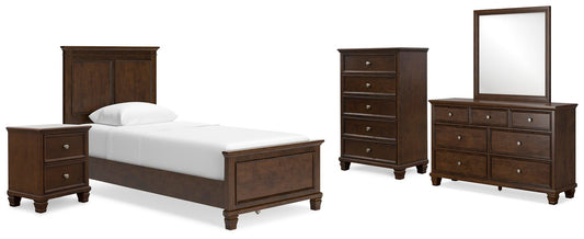 Danabrin  Panel Bed With Mirrored Dresser, Chest And Nightstand Signature Design by Ashley®