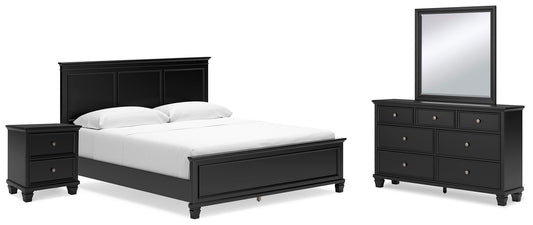 Lanolee California  Panel Bed With Mirrored Dresser And Nightstand Signature Design by Ashley®