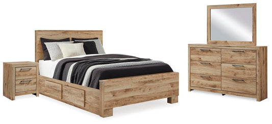 Hyanna  Panel Bed With 2 Side Storage, Dresser, Mirror And Nightstand Signature Design by Ashley®