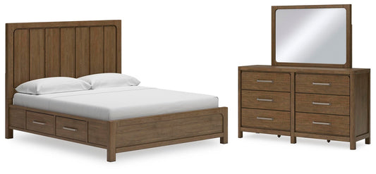 Cabalynn  Panel Bed With Storage With Mirrored Dresser Signature Design by Ashley®