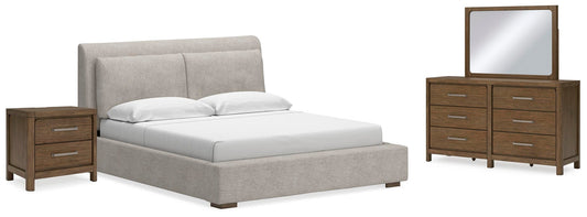 Cabalynn  Upholstered Bed With Mirrored Dresser And Nightstand Signature Design by Ashley®