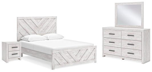 Cayboni  Panel Bed With Mirrored Dresser And Nightstand Signature Design by Ashley®