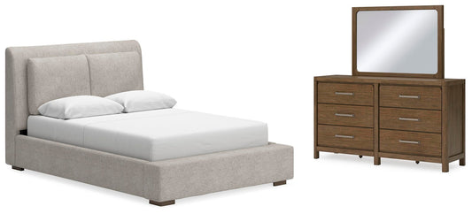 Cabalynn  Upholstered Bed With Mirrored Dresser Signature Design by Ashley®