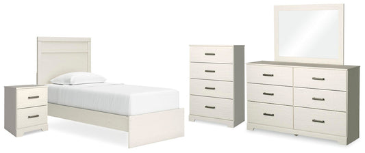 Stelsie  Panel Bed With Mirrored Dresser, Chest And Nightstand Signature Design by Ashley®
