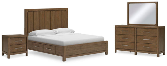 Cabalynn  Panel Bed With Storage With Mirrored Dresser And Nightstand Signature Design by Ashley®
