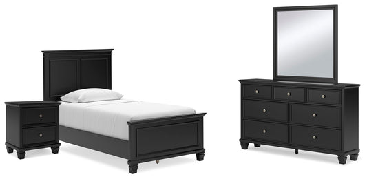 Lanolee  Panel Bed With Mirrored Dresser And Nightstand Signature Design by Ashley®
