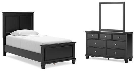 Lanolee  Panel Bed With Mirrored Dresser Signature Design by Ashley®
