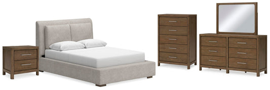 Cabalynn  Upholstered Bed With Mirrored Dresser, Chest And Nightstand Signature Design by Ashley®