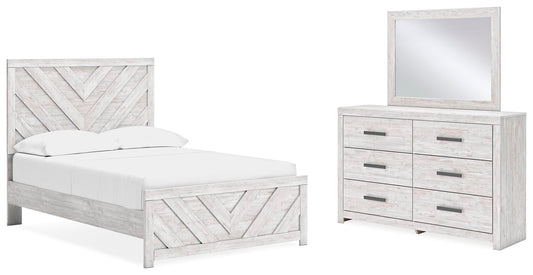 Cayboni  Panel Bed With Mirrored Dresser Signature Design by Ashley®
