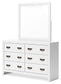 Binterglen California  Panel Bed With Mirrored Dresser And Nightstand
