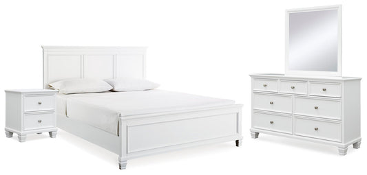 Fortman  Panel Bed With Mirrored Dresser And Nightstand Signature Design by Ashley®