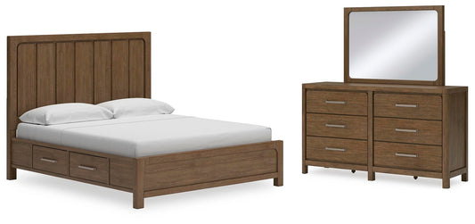 Cabalynn California  Panel Bed With Storage With Mirrored Dresser Signature Design by Ashley®