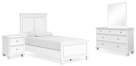 Fortman  Panel Bed With Mirrored Dresser And Nightstand Signature Design by Ashley®