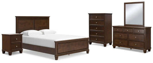 Danabrin  Panel Bed With Mirrored Dresser, Chest And Nightstand Signature Design by Ashley®