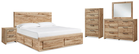 Hyanna  Panel Storage Bed With 2 Under Bed Storage Drawer, Dresser, Mirror, Chest And Nightstand Signature Design by Ashley®