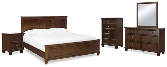 Danabrin  Panel Bed With Mirrored Dresser, Chest And Nightstand Signature Design by Ashley®