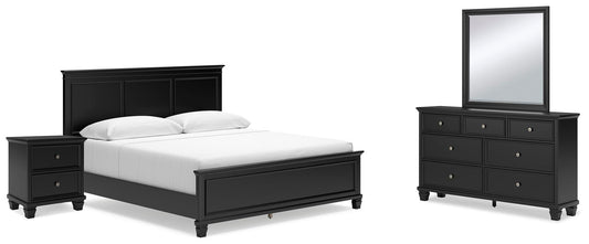 Lanolee  Panel Bed With Mirrored Dresser And Nightstand Signature Design by Ashley®