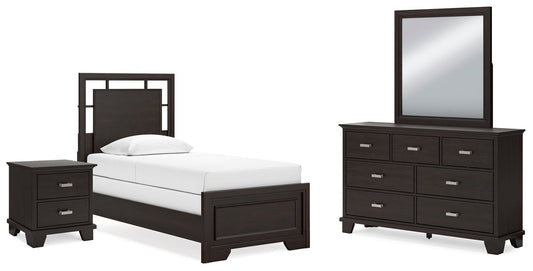 Covetown  Panel Bed With Mirrored Dresser And Nightstand Signature Design by Ashley®