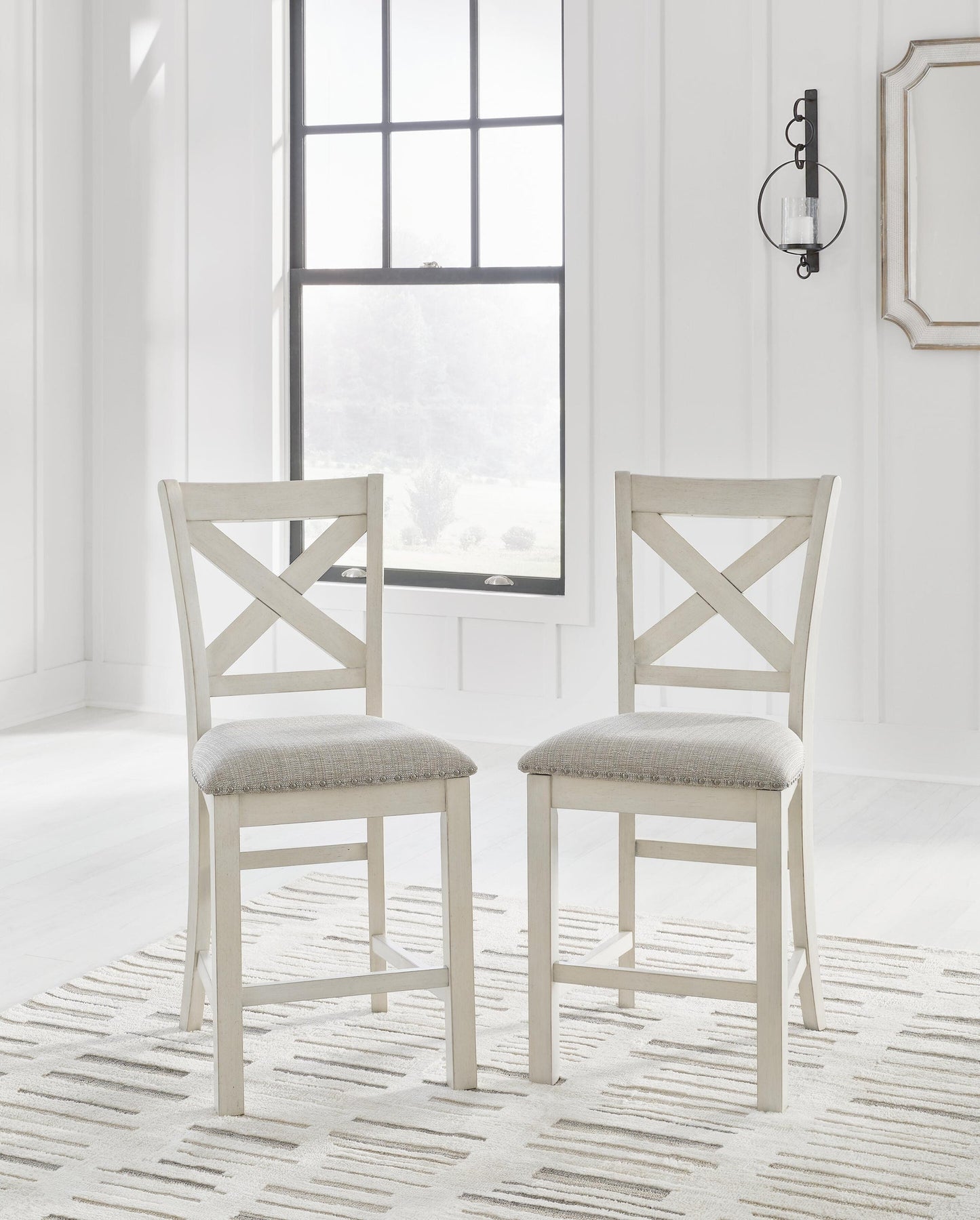 Robbinsdale Counter Height Dining Table and 8 Barstools Signature Design by Ashley®