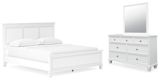 Fortman California  Panel Bed With Mirrored Dresser Signature Design by Ashley®