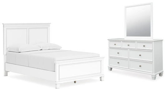 Fortman  Panel Bed With Mirrored Dresser Signature Design by Ashley®