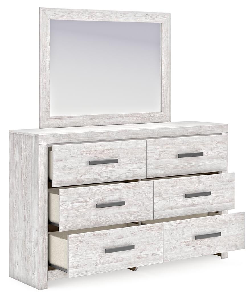 Cayboni  Panel Bed With Mirrored Dresser Signature Design by Ashley®