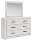 Cayboni  Panel Bed With Mirrored Dresser Signature Design by Ashley®