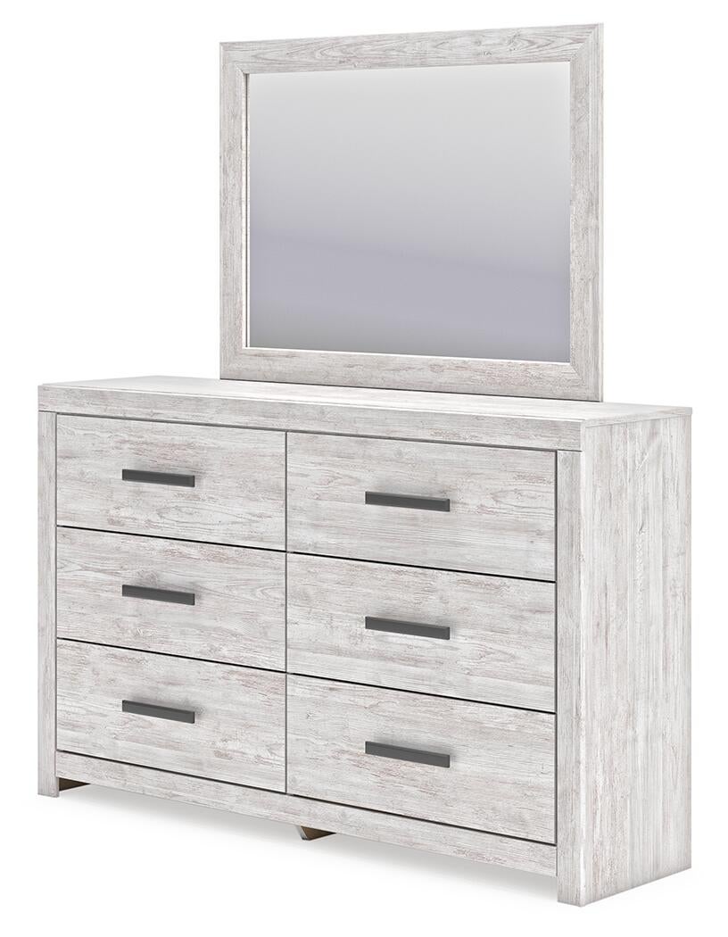 Cayboni  Panel Bed With Mirrored Dresser Signature Design by Ashley®