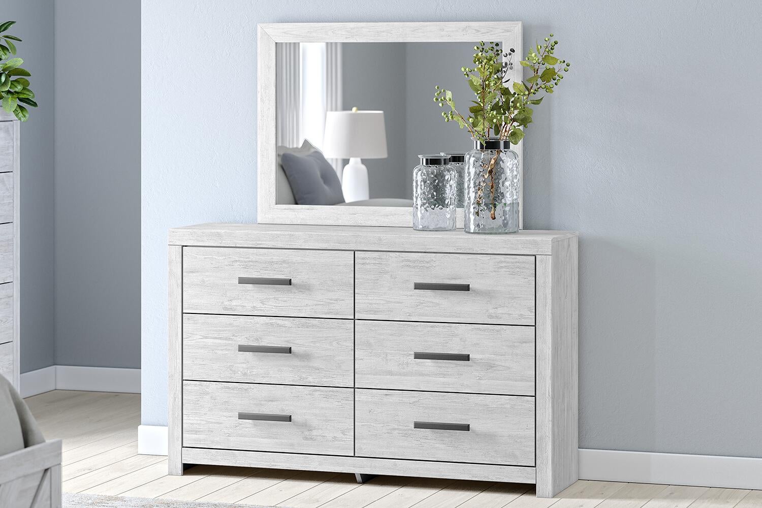 Cayboni  Panel Bed With Mirrored Dresser Signature Design by Ashley®