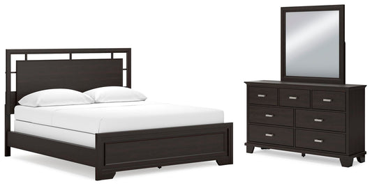 Covetown California  Panel Bed With Mirrored Dresser Signature Design by Ashley®
