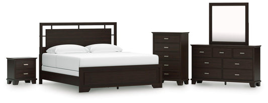Covetown California  Panel Bed, Dresser, Mirror, Chest And Nightstand Signature Design by Ashley®