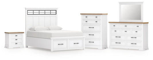 Ashbryn  Panel Storage Bed, Dresser, Mirror, Chest And Nightstand Benchcraft®