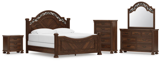 Lavinton  Poster Bed, Dresser, Mirror, Chest And Nightstand Signature Design by Ashley®