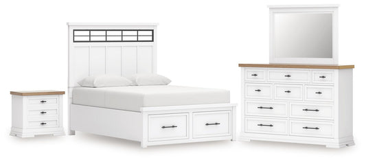 Ashbryn  Panel Storage Bed, Dresser, Mirror And Nightstand Benchcraft®