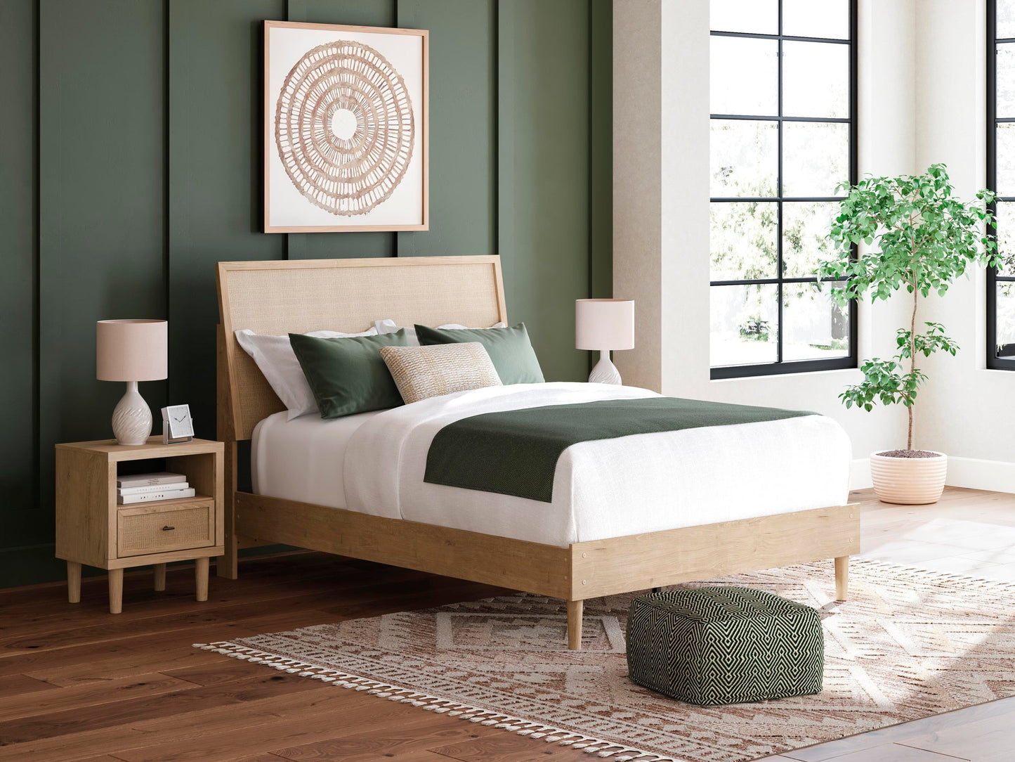 Cielden  Panel Bed With Mirrored Dresser Signature Design by Ashley®