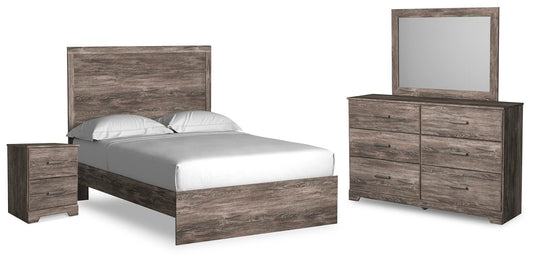 Ralinksi  Panel Bed With Mirrored Dresser And Nightstand Signature Design by Ashley®