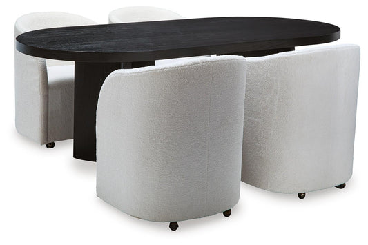 Rowanbeck Dining Table and 4 Chairs Signature Design by Ashley®