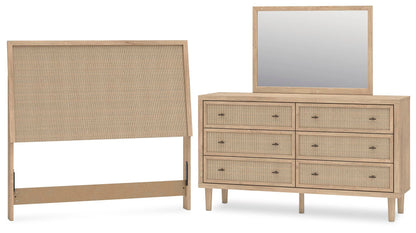 Cielden  Panel Headboard With Mirrored Dresser Signature Design by Ashley®
